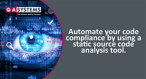 Automate your code compliance by using a static source code analysis tool